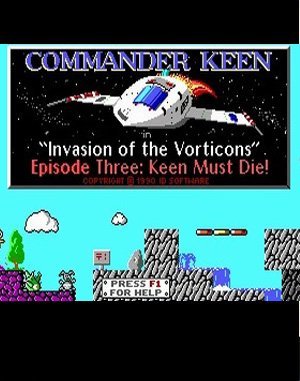 Commander Keen 3: Keen Must Die! DOS front cover