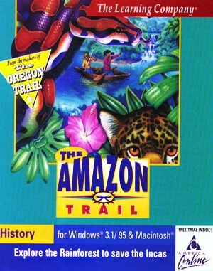 The Amazon Trail DOS front cover