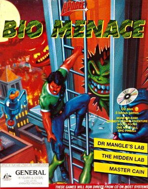 Bio Menace DOS front cover