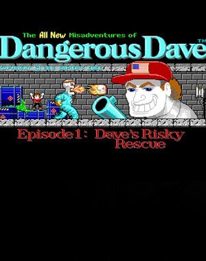 Dangerous Dave's Risky Rescue DOS front cover