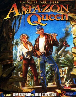 Flight of an Amazon Queen DOS front cover