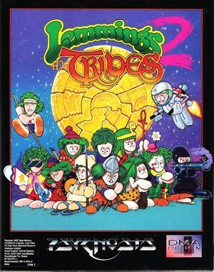 Lemmings 2 - The Tribes DOS front cover
