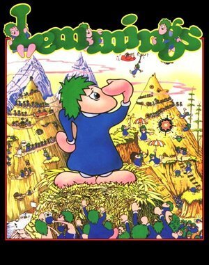 Lemmings DOS front cover