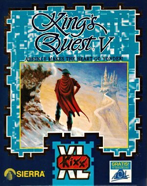King's Quest V: Absence Makes the Heart Go Yonder! DOS front cover