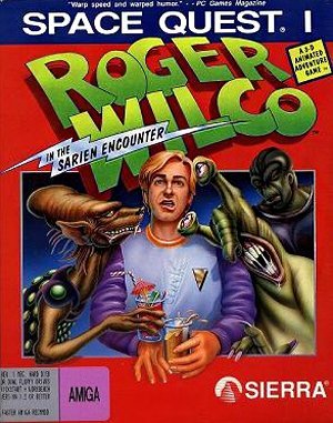 Space Quest I: Roger Wilco in the Sarien Encounter DOS front cover