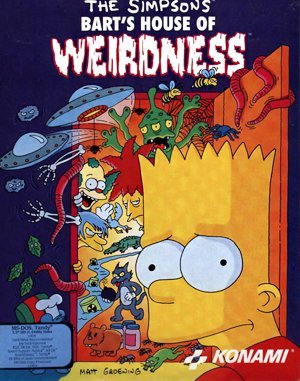 The Simpsons: Barts House of Weirdness DOS front cover