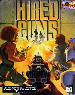 Hired Guns DOS front cover