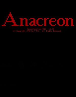 Anacreon: Reconstruction 4021 DOS front cover