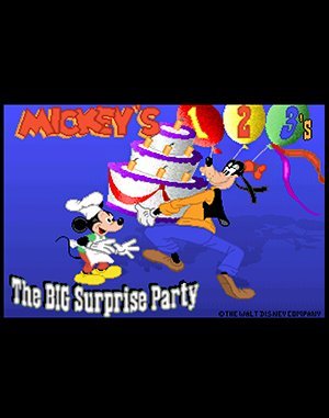 Mickey's 123's The Big Surprise Party DOS front cover
