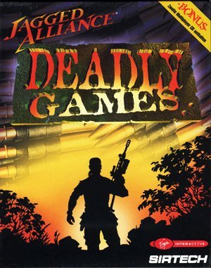 Jagged Alliance: Deadly Games DOS front cover