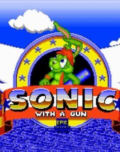 Sonic With A Gun DOS front cover