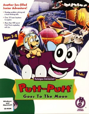 Putt-Putt Goes to the Moon DOS front cover