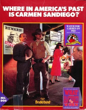 Where in America's Past is Carmen Sandiego DOS front cover