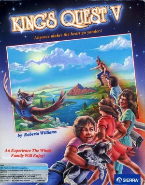 King's Quest V: Absence Makes the Heart Go Yonder! (talkie) DOS front cover