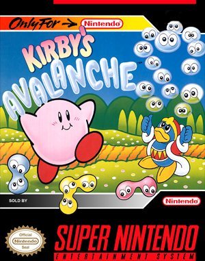 Kirby's Avalanche SNES front cover