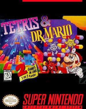 Tetris & Dr. Mario SNES front cover