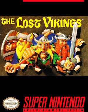 The Lost Vikings SNES front cover