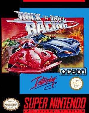 Rock n' Roll Racing SNES front cover