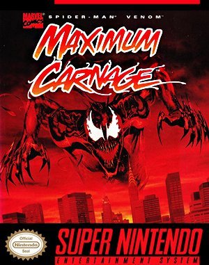 Spider-Man and Venom: Maximum Carnage SNES front cover